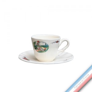 Collection OBERNAI  - Tasse et soucoupe café - 0,11L/15cm  -  Lot de 4