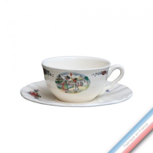 Collection OBERNAI  - Tasse et soucoupe thé basse - 0,21L/16cm -  Lot de 4