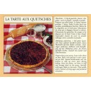 Carte postale recette alsacienne - "La tarte aux quetsches"