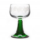 6 Alsace's wine glasses twisted stem "GRAPPE" (grape) decor