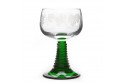 6 Verres à vin d'Alsace pied torsadé motif GRAPPE
