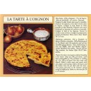  Postcard alsatian recipe - "La tarte &agrave; l'oignon" - (onion tart)