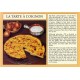 Postcard alsatian recipe -"La tarte à l'oignon" - (onion tart)