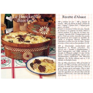 Carte postale recette alsacienne - "Le baeckeoffe"