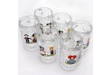 Set of 6 glass tankards "Malles" with HANSI decor