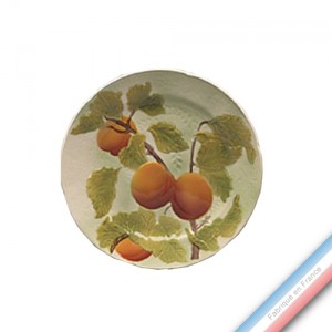 Collection BARBOTINES  - Assiette dessert abricot - Diam  22 cm -  Lot de 4