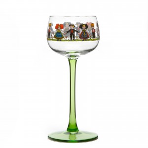 6 Verres à Vin d'Alsace motif HANSI