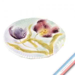 Collection BARBOTINES  - Assiette dessert tulipes - Diam  20 cm -  Lot de 4