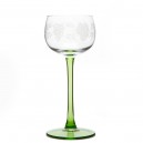 6 verres &agrave; vin blanc d'Alsace, motif grappe