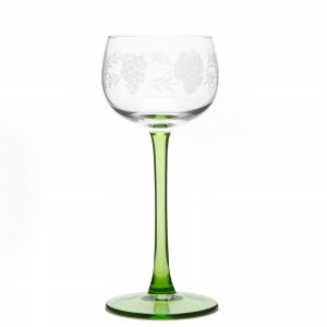 6 Verres à Vin d'Alsace motif GRAPPE