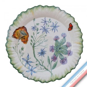 Collection FOLIES BOTANIQUES - Assiette plate - Diam  27,5 cm -  Lot de 4