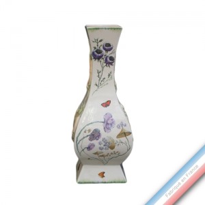 Collection FOLIES BOTANIQUES - Vase à 4 pans 'Moyen' - H 43,5 x L 17 cm -  Lot de 1