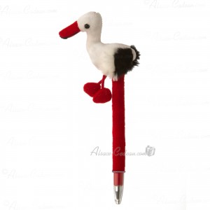 Stylo Peluche Cigogne