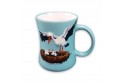 Blue ceramic mug "Cigogne" (Stork)