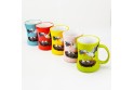 Red ceramic mug "Cigogne" (Stork)