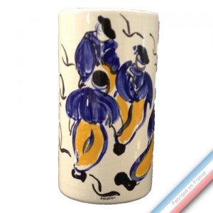 Collection BLEU SALE - Vase cylindre 'Petit' - H 18,5 cm -  Lot de 1