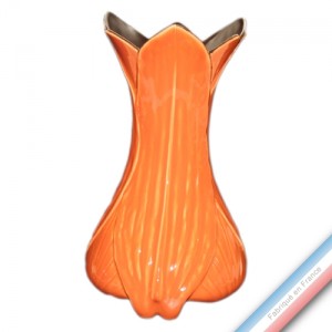 Collection SPA - Vase feuille Mandarine - H 37 cm -  Lot de 1