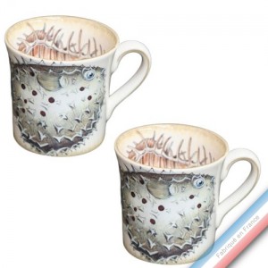 Collection ECLECTICA - Coffret 2 mugs mers - 21 x 10 x 9 cm -  Lot de 1