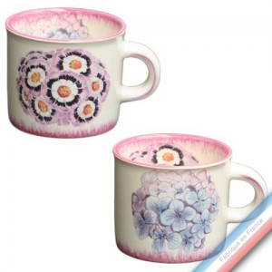 Collection ECLECTICA - Coffret 2 mini mugs bouquets - 18 x 9 x 7 cm -  Lot de 1