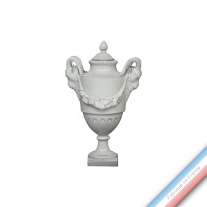 Collection CABINET CURIOSITE - Petite urne aux 2 têtes de boucs  - H. 22 cm -  Lot de 1