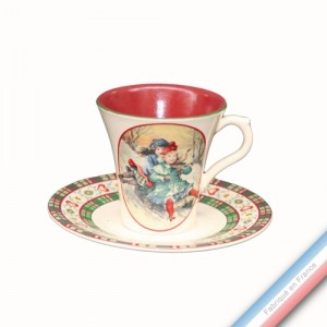 Collection SAINT PETERSBOURG - Tasse et soucoupe thé - 0,20L / 15 cm -  Lot de 4