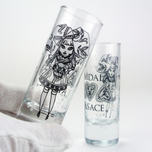 6 Verres à Vodka motif MAÏDALÄ 