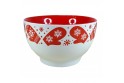 Bol Céramique motifs Flocons - coloris rouge