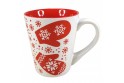 Mug en céramique motifs Flocons Hiver  - coloris blanc