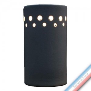 Collection S & W - Lampe Cylindre noir mat - H 18 - Diam 9,5 cm -  Lot de 1
