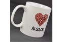 Mug J'aime l'Alsace - Coeur rouge