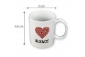 Mug J'aime l'Alsace - Coeur rouge