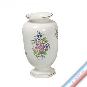  Collection REVERBERE déco  - Vase à pied octogonal Louix XV - H. 21,5 cm - 41 cm -  Lot de 1 