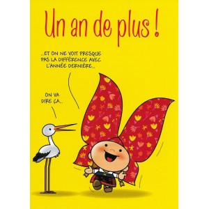 Carte de voeux Lovely Elsa - Un an de plus (jaune)