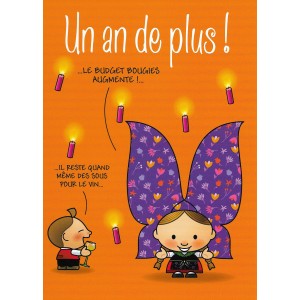 Carte de voeux Lovely Elsa - Un an de plus (orange)