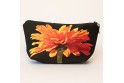 Trousse 3D collection fleurs - Zinnia orange fond noir