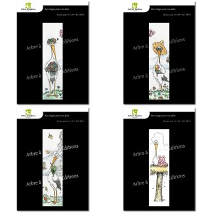 Lot de 4 marque-pages assortis - CIGO0GNE