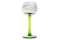 6 Alsace's wine glasses  "GRAPES" decor