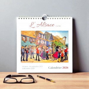 Calendrier L'Alsace Enchantée 2026 de Ratkoff  (19,5cm x 20cm)