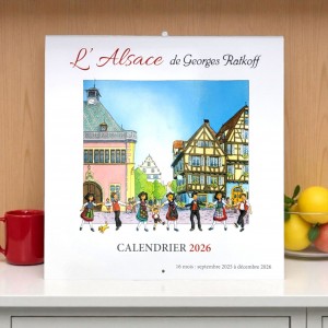 Calendrier L'Alsace Enchantée 2026 de Ratkoff (30cm x 30cm)