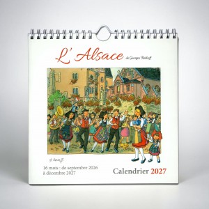 Calendrier L'Alsace 2027 de Ratkoff  (19,5cm x 20cm)