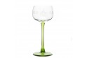 6 Alsace's wine glasses "CIGOGNE" (stork) decor