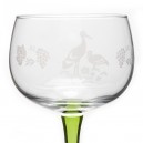 6 Verres &agrave; Vin d'Alsace motif CIGOGNE
