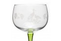 6 Alsace's wine glasses "CIGOGNE" (stork) decor