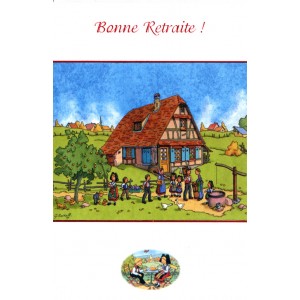 Greeting card Alsace Ratkoff - "Bonne retraite" - (happy retirement) 