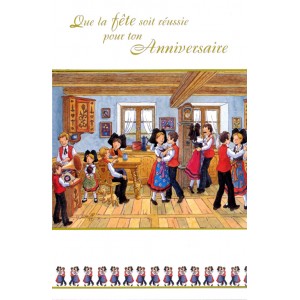Greeting card Alsace Ratkoff - "Fête d'anniversaire" - (birthday party) 