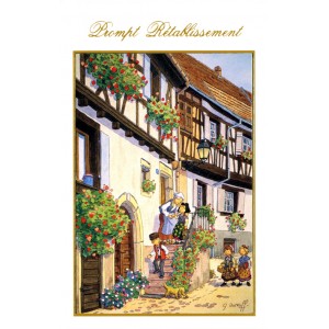 Greeting card Alsace Ratkoff - "Prompt Rétablissement" - (get well)