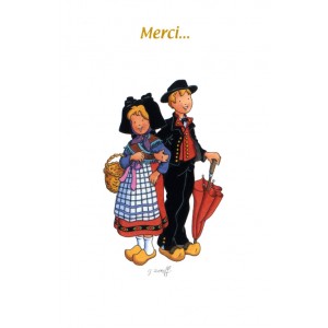 Greeting card Alsace Ratkoff - "Merci" - (thank you) 