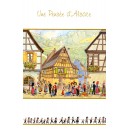 Greeting card Alsace Ratkoff - "Pens&eacute;e d'Alsace" - (friendly thought from Alsace) - village and vineyards