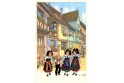Greeting card Alsace Ratkoff - "Enfants dans la rue" - (children in the street) 