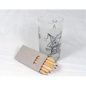 Verre avec clowns &agrave; colorier - lavable 